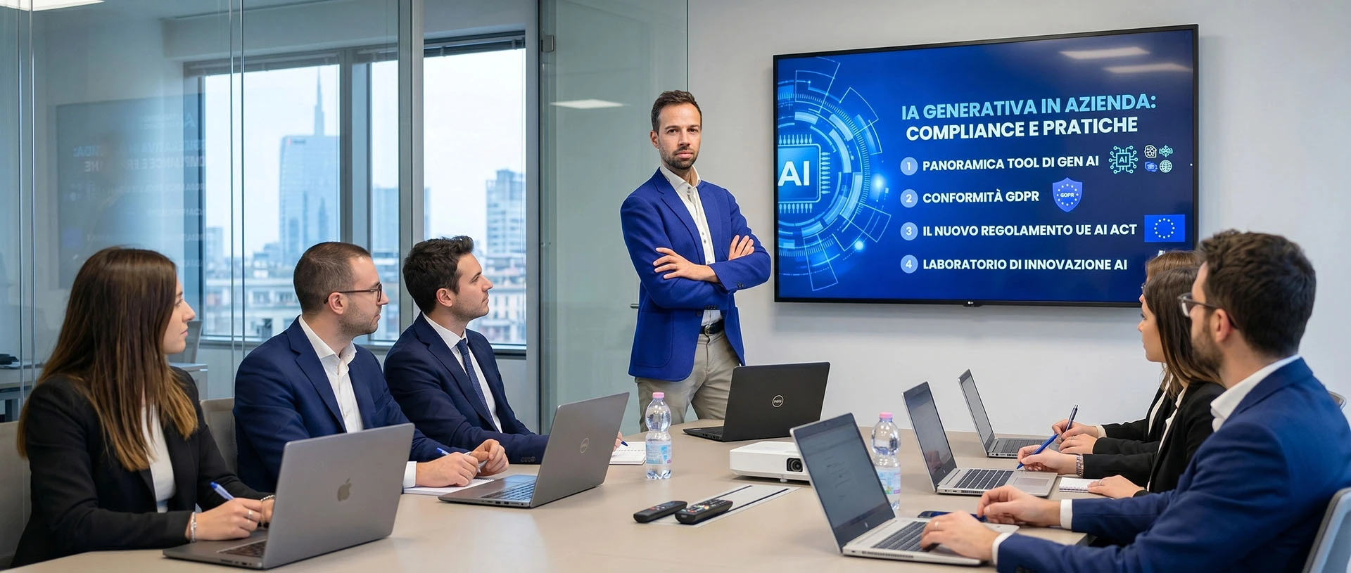 Laboratorio pratico corso AI per aziende — formazione intelligenza artificiale in presenza